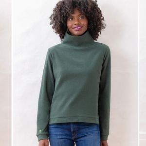 Dudley Stephens Park Slope Turtleneck in Hunter Green Vello Fleece size Large